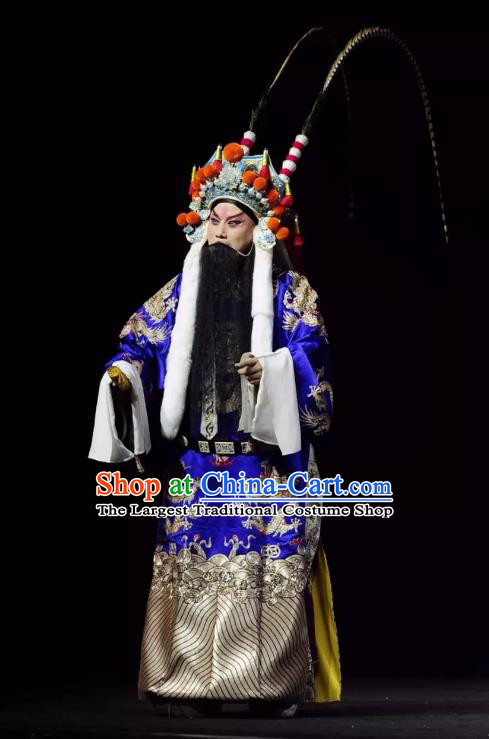 Return to the Han Dynasty Chinese Peking Opera Lord Garment Costumes and Headwear Beijing Opera Royal Highness Apparels Clothing