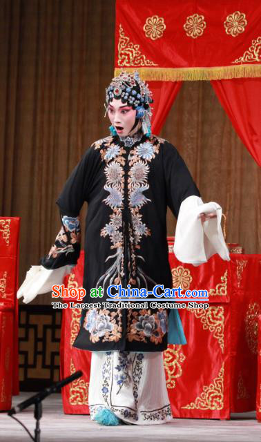 Chinese Beijing Opera Distress Woman Apparels Jiang You Guan Costumes and Headpieces Traditional Peking Opera Hua Tan Dress Young Mistress Garment