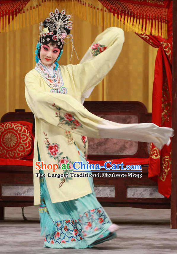 Chinese Beijing Opera Actress Apparels Huo Xiaoyu Costumes and Headpieces Traditional Peking Opera Hua Tan Dress Dance Lady Garment