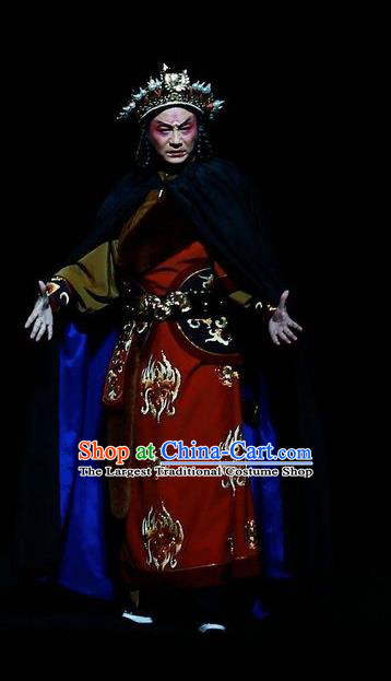 Mei Hua Zan Chinese Peking Opera Young Male Garment Costumes and Headwear Beijing Opera Prince Duo Luo Apparels Clothing