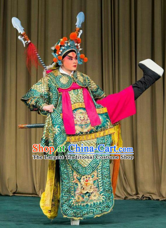 Shen Ting Ling Chinese Peking Opera Wusheng Apparels Costumes and Headpieces Beijing Opera Garment General Armor Clothing