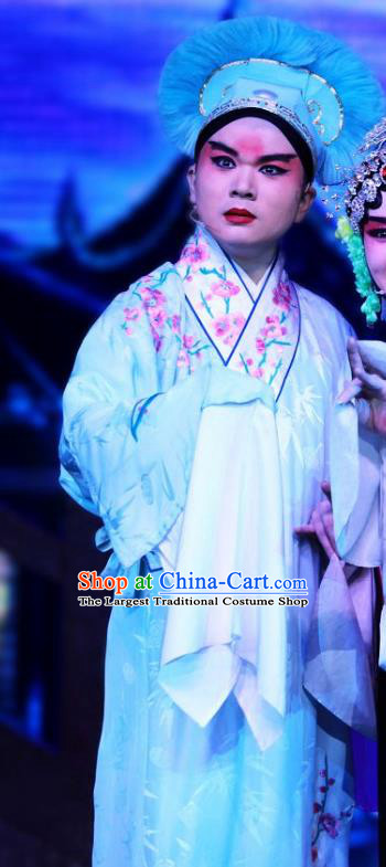 Forbidden Love Chinese Peking Opera Scholar Xu Xian Apparels Costumes and Headpieces Beijing Opera Young Male Garment Niche Clothing