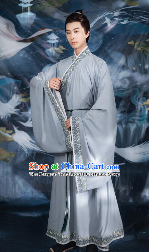 Chinese Ancient Swordsman Hanfu Garment Traditional Ming Dynasty Young Male Noble Childe Historical Costumes Complete Set