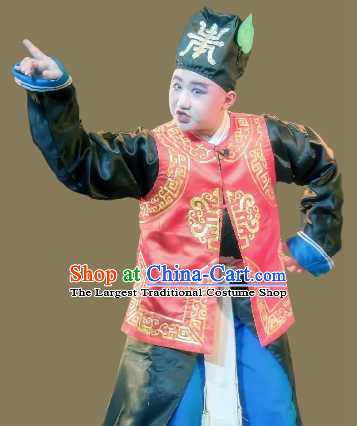 Shuang Tian Guan Chinese Sichuan Opera Figurant Apparels Costumes and Headpieces Peking Opera Martial Male Garment Swordsman Clothing