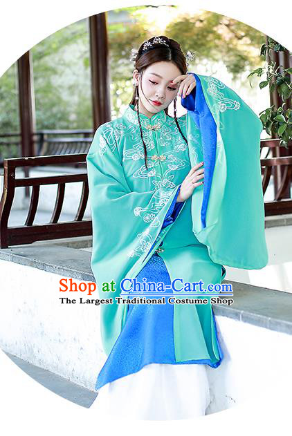 Chinese Ming Dynasty Female Swordsman Historical Costumes Traditional Apparels Ancient Drama Heroine Hanfu Dress Complete Set