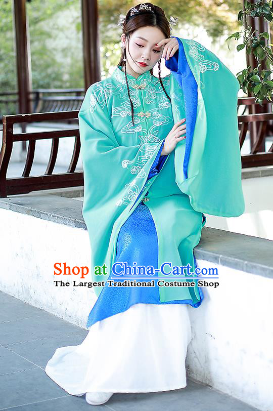 Chinese Ming Dynasty Female Swordsman Historical Costumes Traditional Apparels Ancient Drama Heroine Hanfu Dress Complete Set