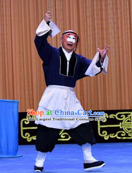 Gold Turtle Fishing Chinese Peking Opera Chou Role Zhang Yi Garment Costumes and Headwear Beijing Opera Clown Male Apparels Clothing