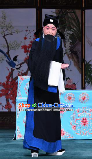 Sacrifice Zhao Shi Gu Er Chinese Peking Opera Laosheng Garment Costumes and Headwear Beijing Opera Cheng Ying Apparels Official Clothing