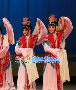 Chinese Beijing Opera Goddess Apparels Costumes and Headdress Hongqiao with the Pearl Traditional Peking Opera Xiaodan Dress Young Lady Garment