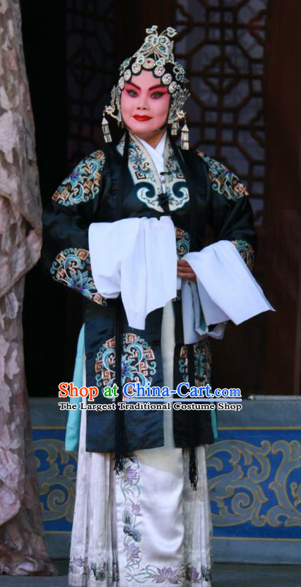 Chinese Shanxi Clapper Opera Young Female Tao Sanchun Garment Costumes and Headdress Zui Chen Qiao Traditional Bangzi Opera Distress Maiden Dress Diva Apparels