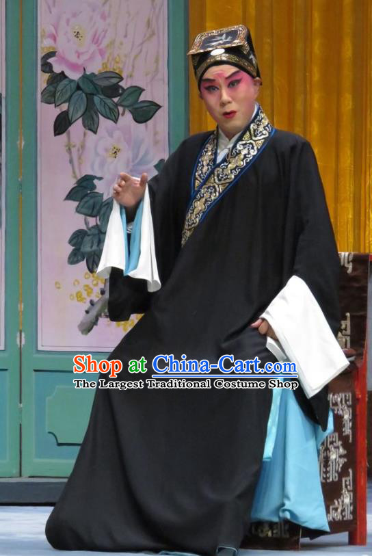 The Story of Jade Bracelet Chinese Bangzi Opera Scholar Zhang Shaolian Apparels Costumes and Headpieces Traditional Hebei Clapper Opera Young Male Garment Niche Clothing