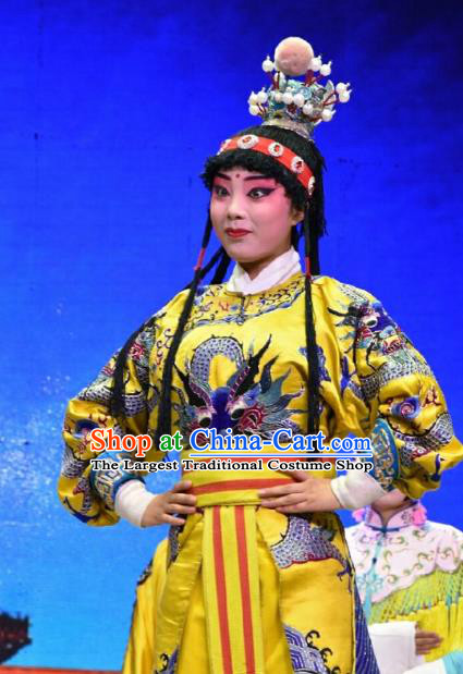 Palm Civet for Prince Chinese Shanxi Opera Young Boy Apparels Costumes and Headpieces Traditional Jin Opera Wa Wa Sheng Garment Prince Clothing