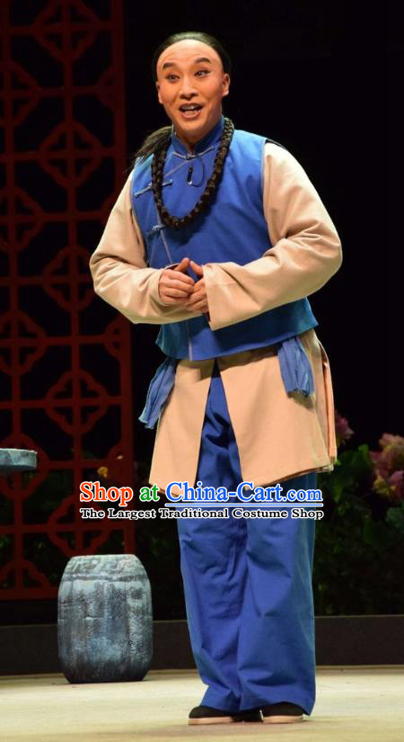 The Legend of Jin E Chinese Shanxi Opera Servant Chen Genfu Apparels Costumes and Headpieces Traditional Jin Opera Young Male Garment Clothing