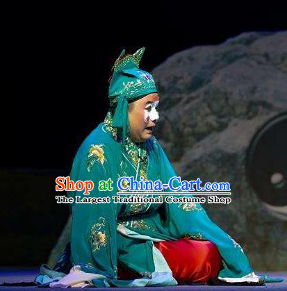 Yin Yang River Chinese Hubei Hanchu Opera Bully Apparels Costumes and Headpieces Traditional Han Opera Clown Garment Jia Chengxi Clothing