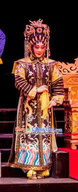 Chinese Cantonese Opera Empress Garment Prince Rui and Concubine Zhuang Costumes and Headdress Traditional Guangdong Opera Apparels Queen Xiaozhuang Dress