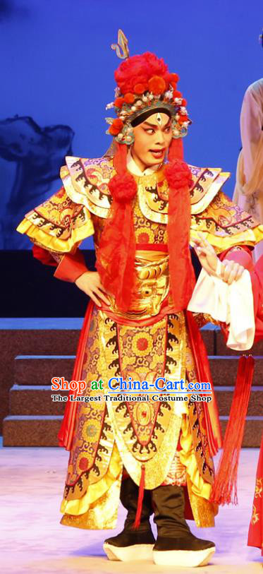 The Lotus Lantern Chinese Guangdong Opera General Apparels Costumes and Headpieces Traditional Cantonese Opera Er Lang God Garment Clothing