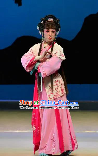 Chinese Cantonese Opera Maidservant Garment Search the College Costumes and Headdress Traditional Guangdong Opera Young Lady Apparels Diva Cui Lian Dress