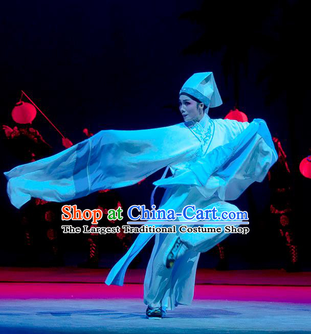 Search the College Chinese Guangdong Opera Xiaosheng Apparels Costumes and Headpieces Traditional Cantonese Opera Scholar Garment Niche Clothing