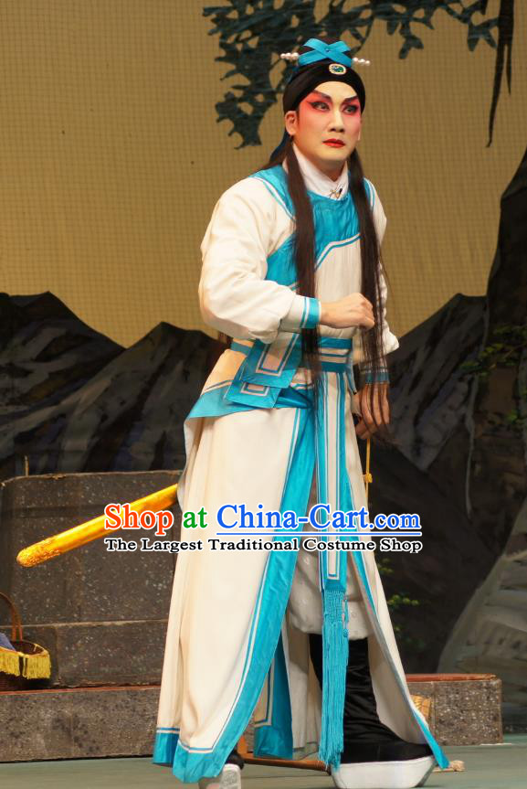 Emperor and the Village Girl Chinese Guangdong Opera Xiaosheng Apparels Costumes and Headpieces Traditional Cantonese Opera Young Man Garment Prince Kang Clothing