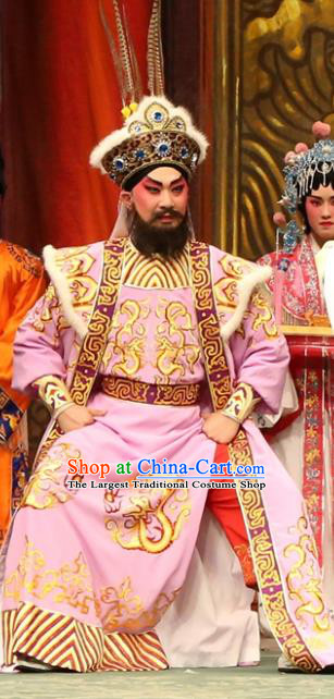 Princess Zhaojun Chinese Guangdong Opera Xiongnu King Apparels Costumes and Headwear Traditional Cantonese Opera Lord Garment Duke Clothing