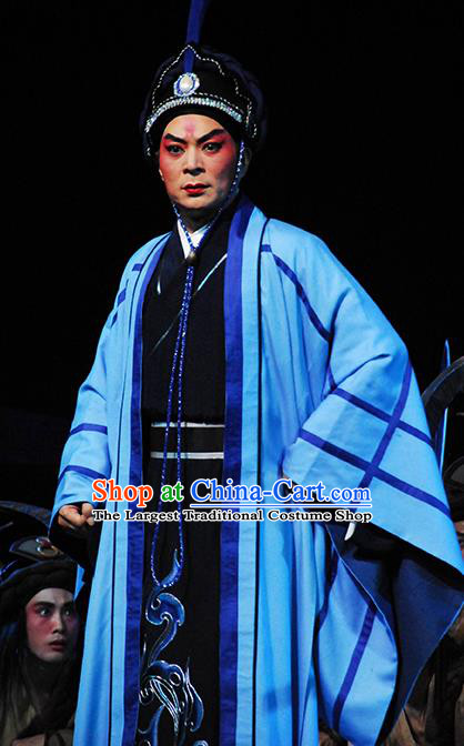 Nan Yue Gong Ci Chinese Guangdong Opera Monarch Zhao Tuo Apparels Costumes and Headwear Traditional Cantonese Opera Duke Garment King Clothing