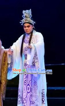 Yi Shui Han Chinese Guangdong Opera Crown Apparels Costumes and Headwear Traditional Cantonese Opera Xiaosheng Garment Young Male Clothing