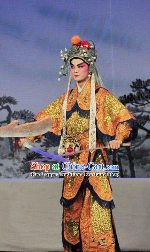 Fan Lihua Return Tang Chinese Guangdong Opera Warrior Armor Apparels Costumes and Headwear Traditional Cantonese Opera General Garment Soldier Clothing