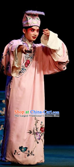Zhen Zhu Shan Chinese Sichuan Opera Merchant Chen Shang Apparels Costumes and Headpieces Peking Opera Highlights Young Male Garment Xiaosheng Clothing