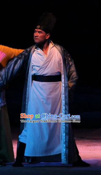 Chinese Traditional Ming Dynasty Knight Clothing Stage Performance Historical Drama New Dragon Inn Apparels Costumes Ancient Swordsman Garment and Headwear