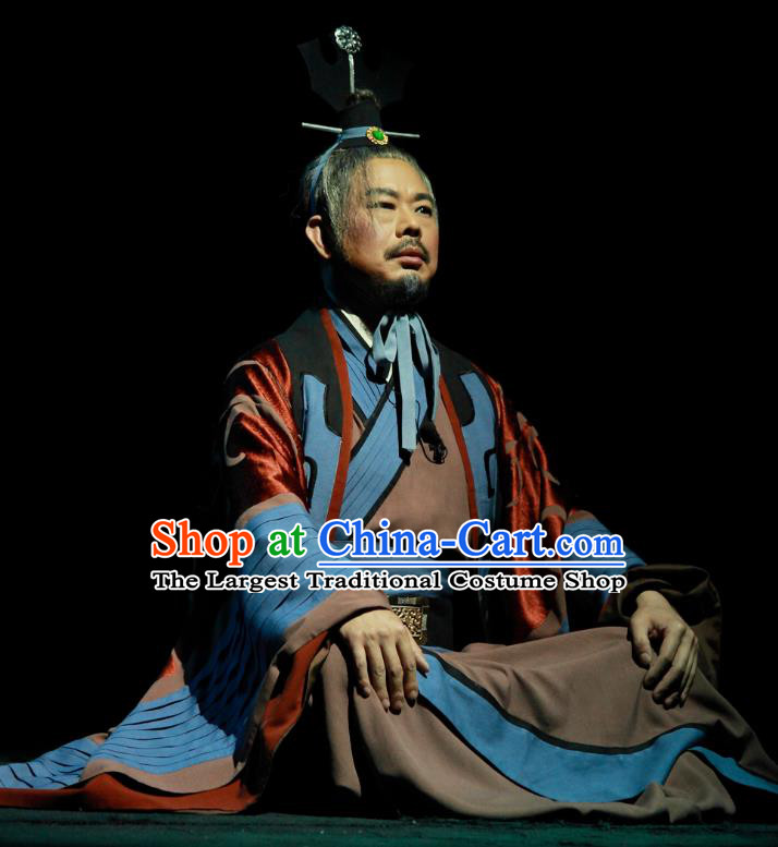 Chinese Traditional Spring and Autumn Period Strategist Clothing Stage Performance Historical Drama Yao Li And Qing Ji Apparels Costumes Ancient Hero Garment and Headwear