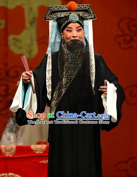 Wang Baochuan Chinese Bangzi Opera Elderly Male Apparels Costumes and Headpieces Traditional Hebei Clapper Opera Laosheng Garment Xue Pinggui Clothing