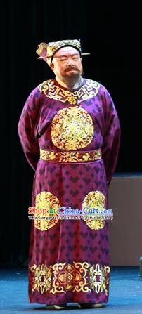 Shi Jiu Taibai Chinese Sichuan Opera Chancellor Li Linfu Apparels Costumes and Headpieces Peking Opera Highlights Elderly Male Garment Prime Minister Clothing