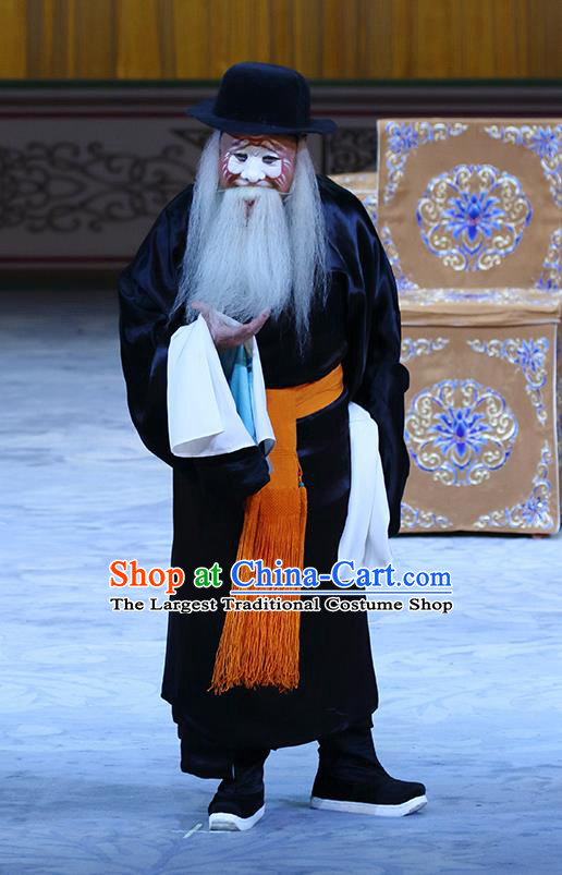 In Extremely Good Fortune Chinese Bangzi Opera Elderly Male Apparels Costumes and Headpieces Traditional Hebei Clapper Opera Clown Garment Qiao Fu Clothing