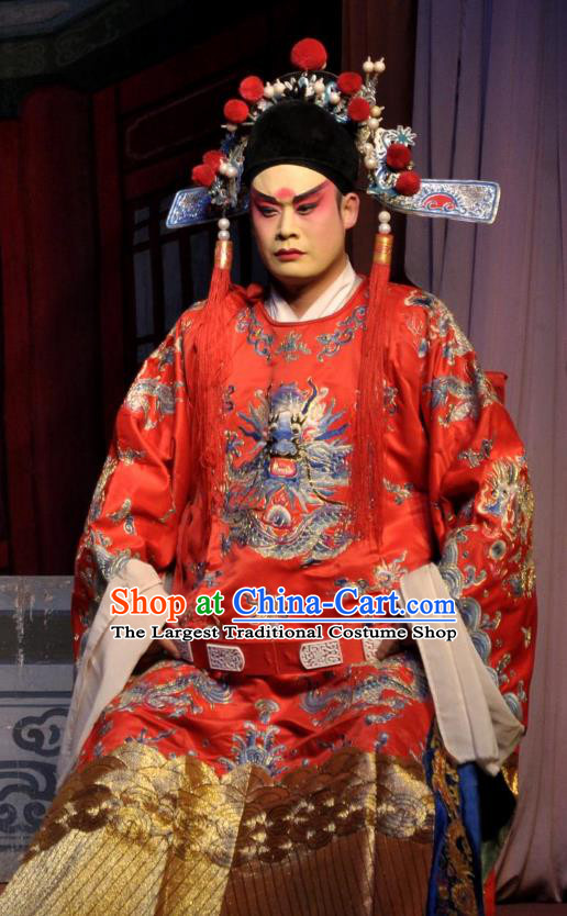 The Pearl Pagoda Chinese Bangzi Opera Xiaosheng Apparels Costumes and Headpieces Traditional Shanxi Clapper Opera Niche Garment Number One Scholar Fang Qing Clothing