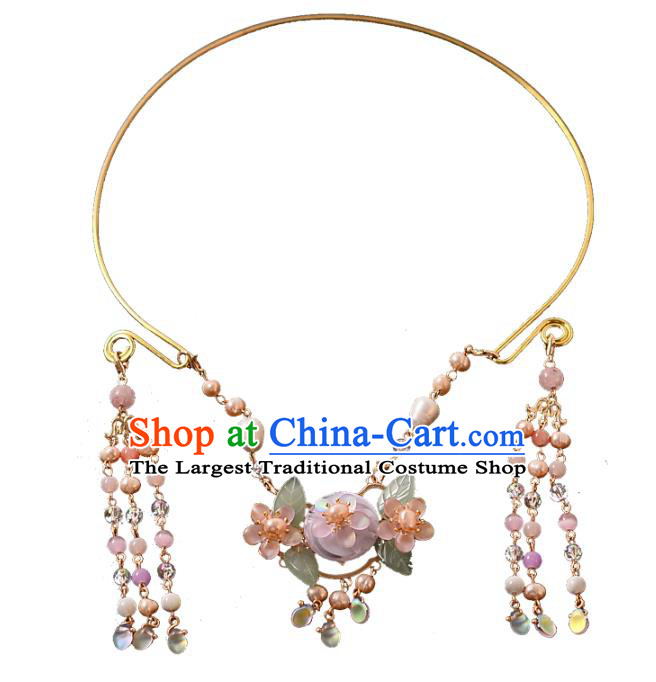 Top Grade Chinese Classical Ming Dynasty Jewelry Accessories Handmade Ancient Hanfu Necklace for Women
