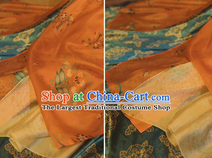 Ancient China Palace Beauty Embroidered Hanfu Dress Traditional Tang Dynasty Imperial Consort Historical Clothing