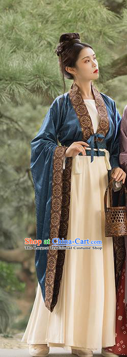 China Ancient Court Maid Hanfu Dress Traditional Southern and Northern Dynasties Palace Lady Historical Clothing Full Set
