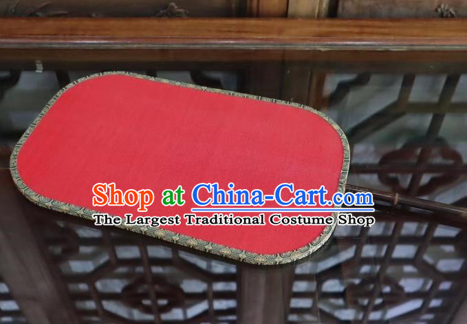 China Traditional Red Silk Palace Fan Hand Painting Fan Tang Dynasty Princess Fans