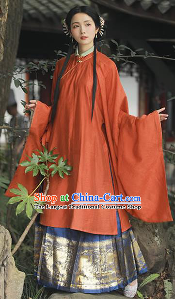 China Ancient Royal Princess Hanfu Dress Traditional Ming Dynasty Palace Beauty Historical Clothing Full Set