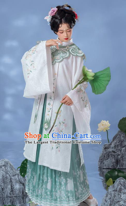 China Traditional Hanfu Dress Ancient Ming Dynasty Palace Lady Historical Clothing Full Set