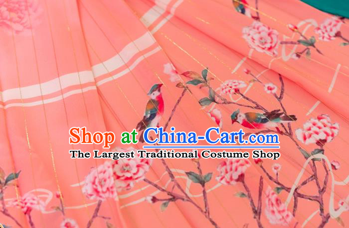Traditional China Ming Dynasty Young Lady Historical Clothing Ancient Patrician Female Costumes Full Set