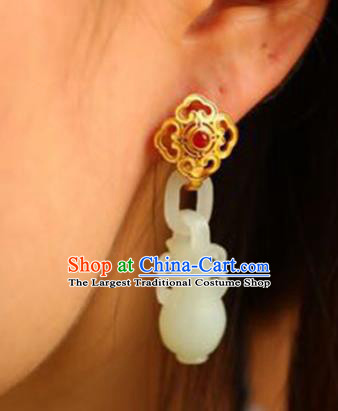 Handmade China Jade Vase Eardrop Accessories National Cheongsam Earrings Traditional Jewelry