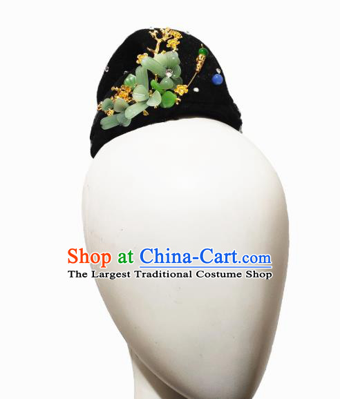 Traditional China Classical Dance Headwear Handmade Umbrella Dance Wig Chignon Fan Dance Stage Show Hair Accessories