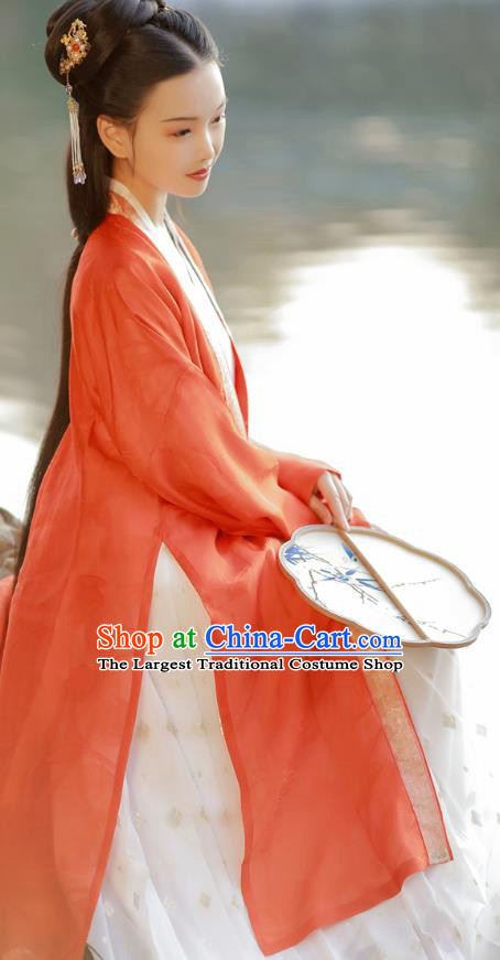 China Ancient Noble Lady Clothing Traditional Court Hanfu Dress Song Dynasty Young Beauty Historical Costumes
