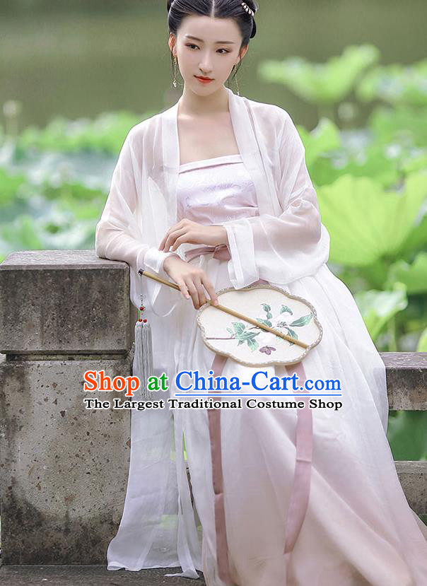 Traditional China Song Dynasty Village Girl Historical Clothing Ancient Civilian Lady Dress Hanfu Costume