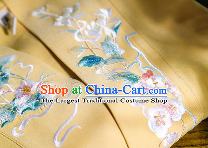 China Ancient Country Lady Costumes Traditional Song Dynasty Village Girl Embroidered Hanfu Clothing Full Set