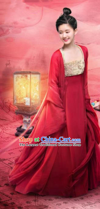 China Traditional Hanfu Dress Ancient Clothing Drama The Romance of Tiger and Rose Princess Chen Qianqian Garment Costumes