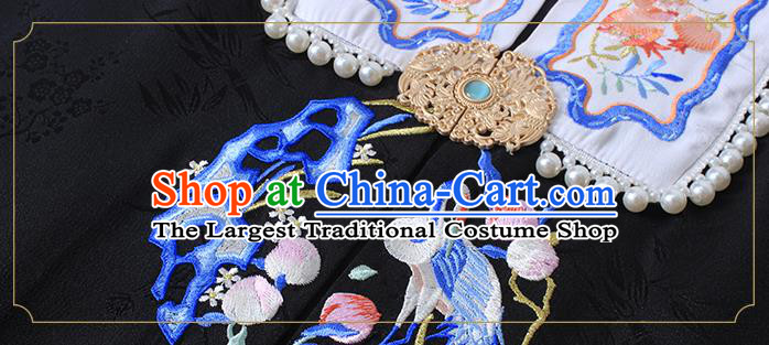 China Traditional Ming Dynasty Nobility Mistress Historical Clothing Ancient Court Beauty Embroidered Hanfu Costumes
