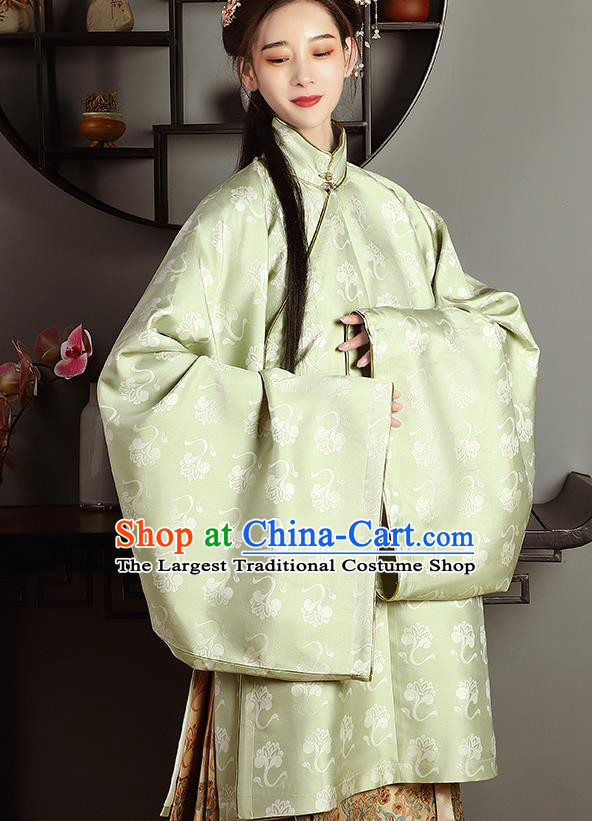 China Ancient Patrician Beauty Hanfu Dress Garment Traditional Ming Dynasty Aristocratic Lady Historical Costumes