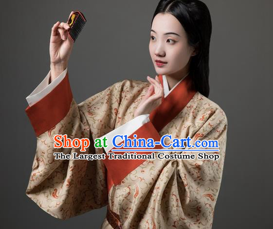 China Ancient Young Beauty Hanfu Dress Traditional Han Dynasty Court Lady Historical Costumes Complete Set